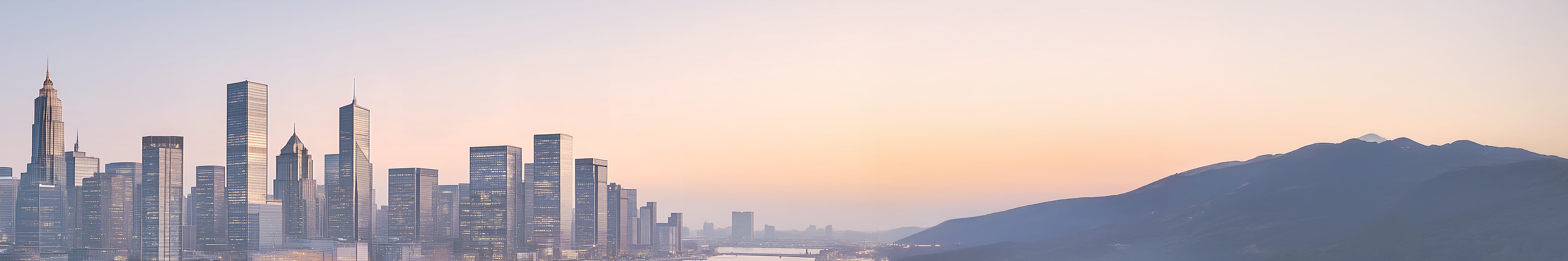 Paysage urbain avec brouillard contre les montagnes