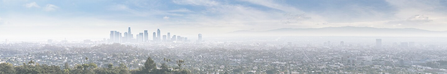 Paysage urbain et montagnes