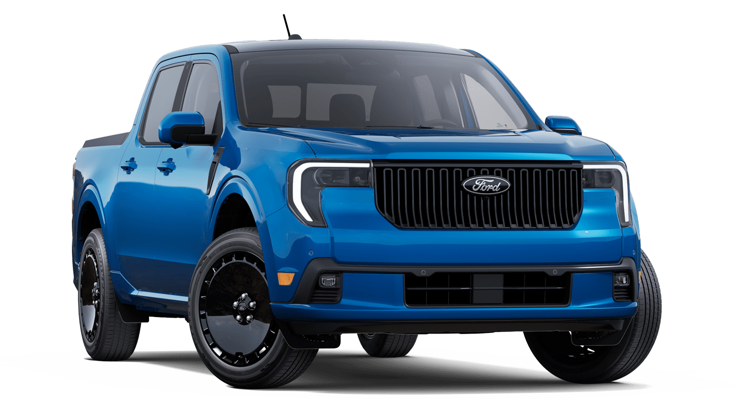 Un Ford Maverick® Lobo™ 2025 bleu vitesse