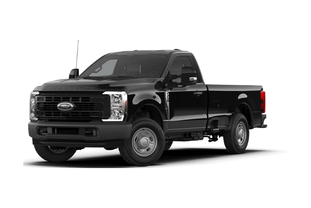 Ford Super Duty® F-250® XL 2026 en noir agate sur fond blanc