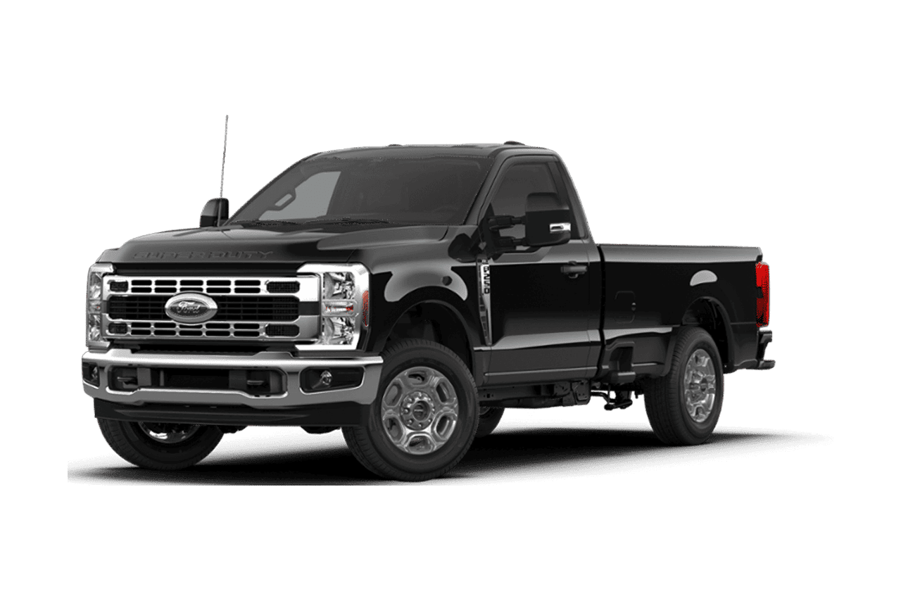 Ford Super Duty® F-250® XLT 2026 en noir agate sur fond blanc