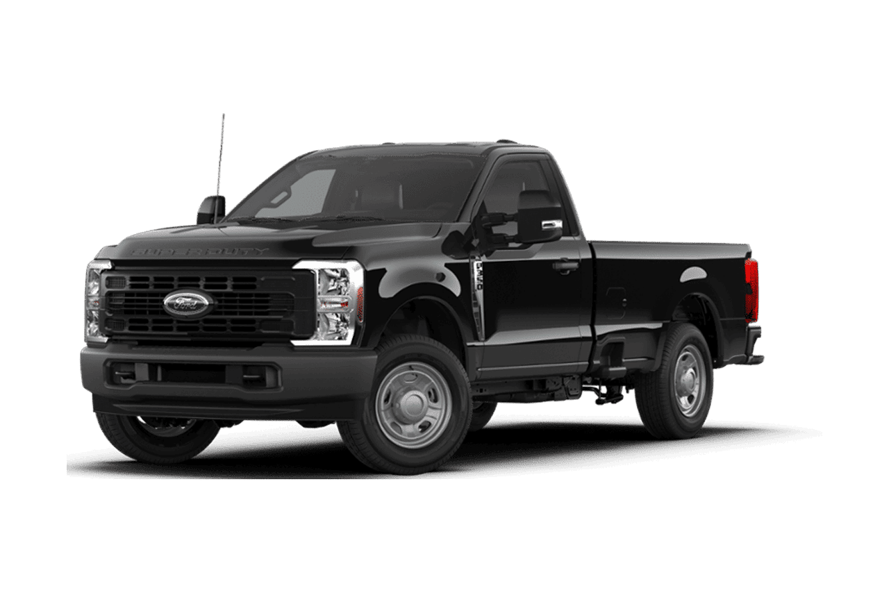 Ford Super Duty® F-350® XL 2026 en noir agate sur fond blanc