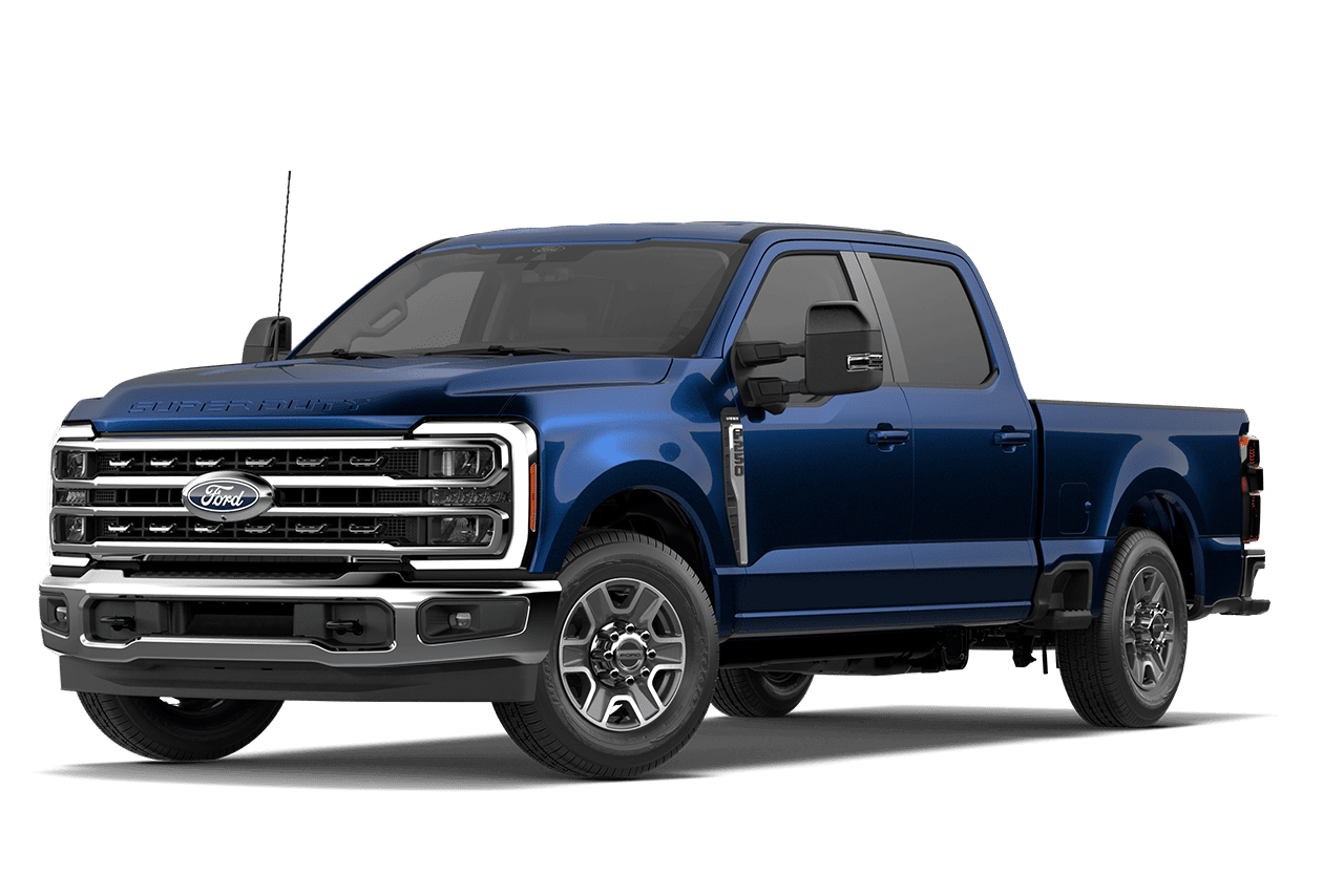 Modèle Ford Super Duty® F-250® Lariat® 2027, couleur noir agate sur fond blanc