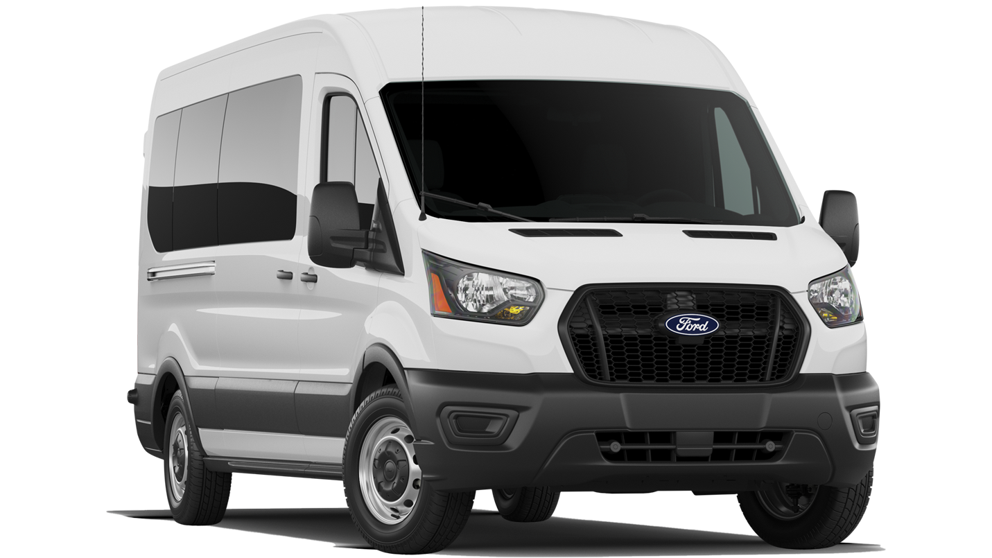 Modèle de fourgonnette de transport de passagers XL Ford Transit® 2026 en blanc Oxford