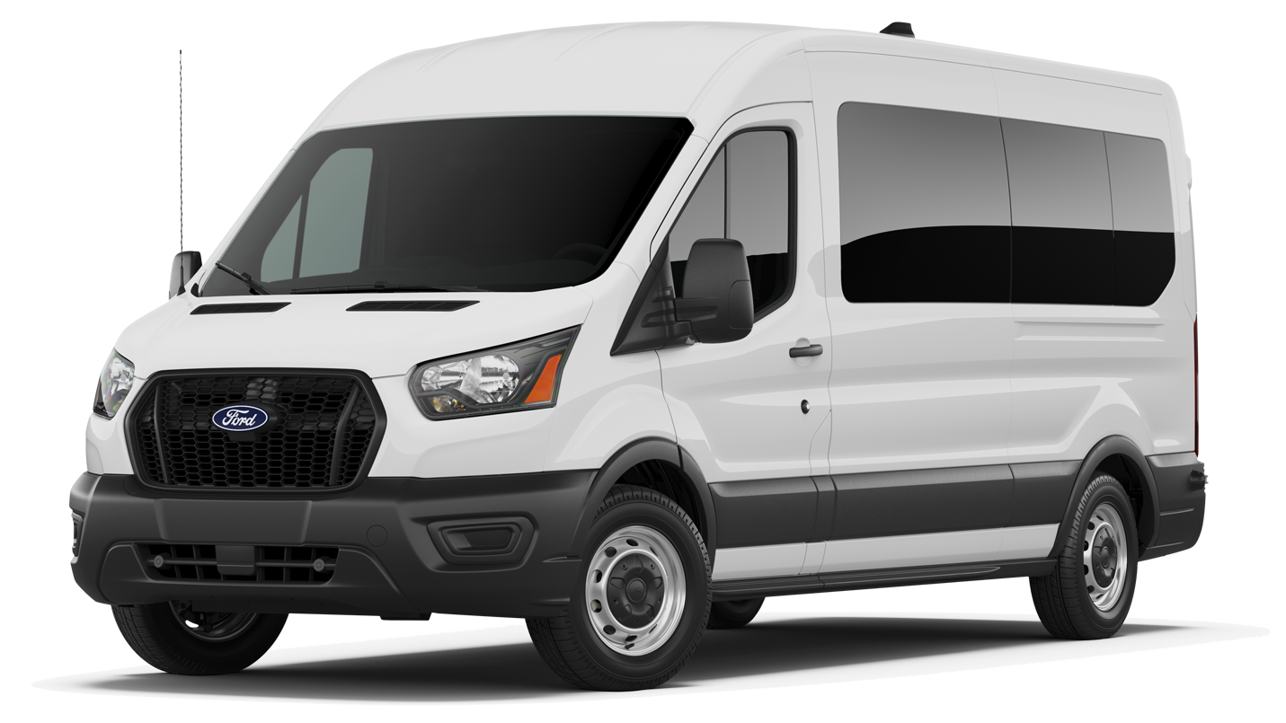 Modèle de fourgonnette de transport de passagers XL Ford Transit® 2026 en blanc Oxford