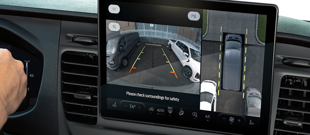 Gros plan de l’écran d’aide à la conduite