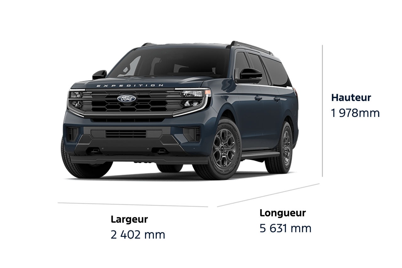 Dimensions du VUS Ford Expedition MAX® Active 2026