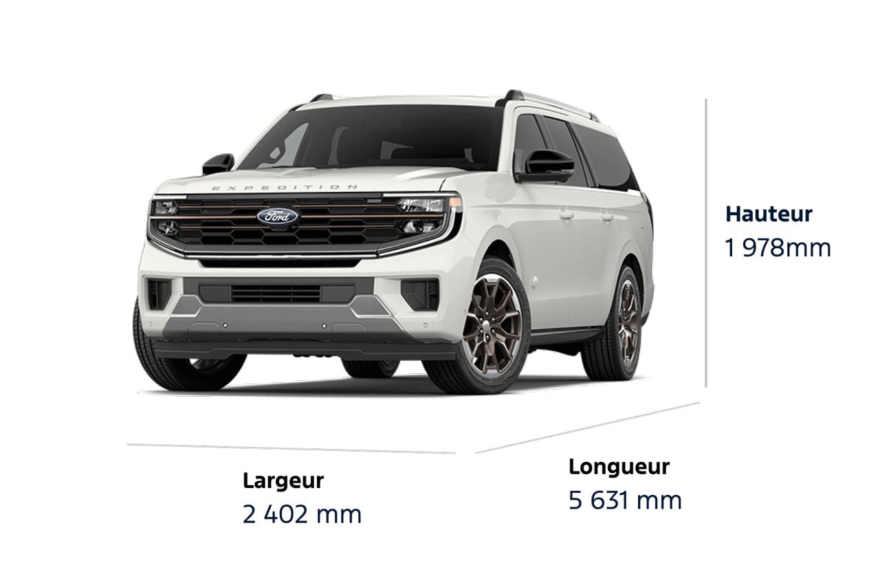 Dimensions du VUS Ford Expedition MAX® King Ranch® 2026