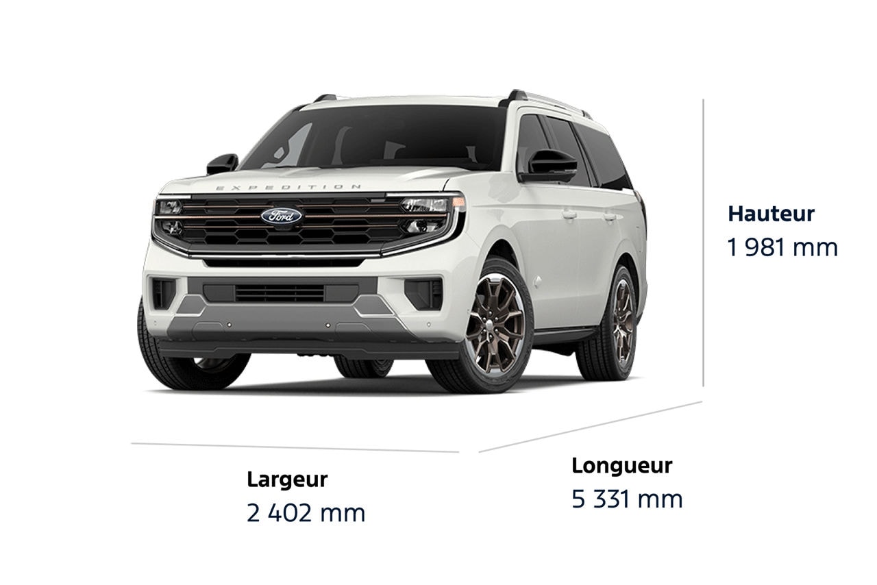 Dimensions du VUS Ford Expedition® King Ranch® 2026