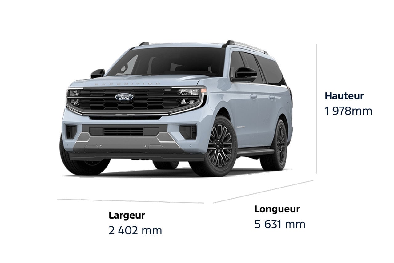 Dimensions du VUS Ford Expedition MAX® Platinum™ 2026