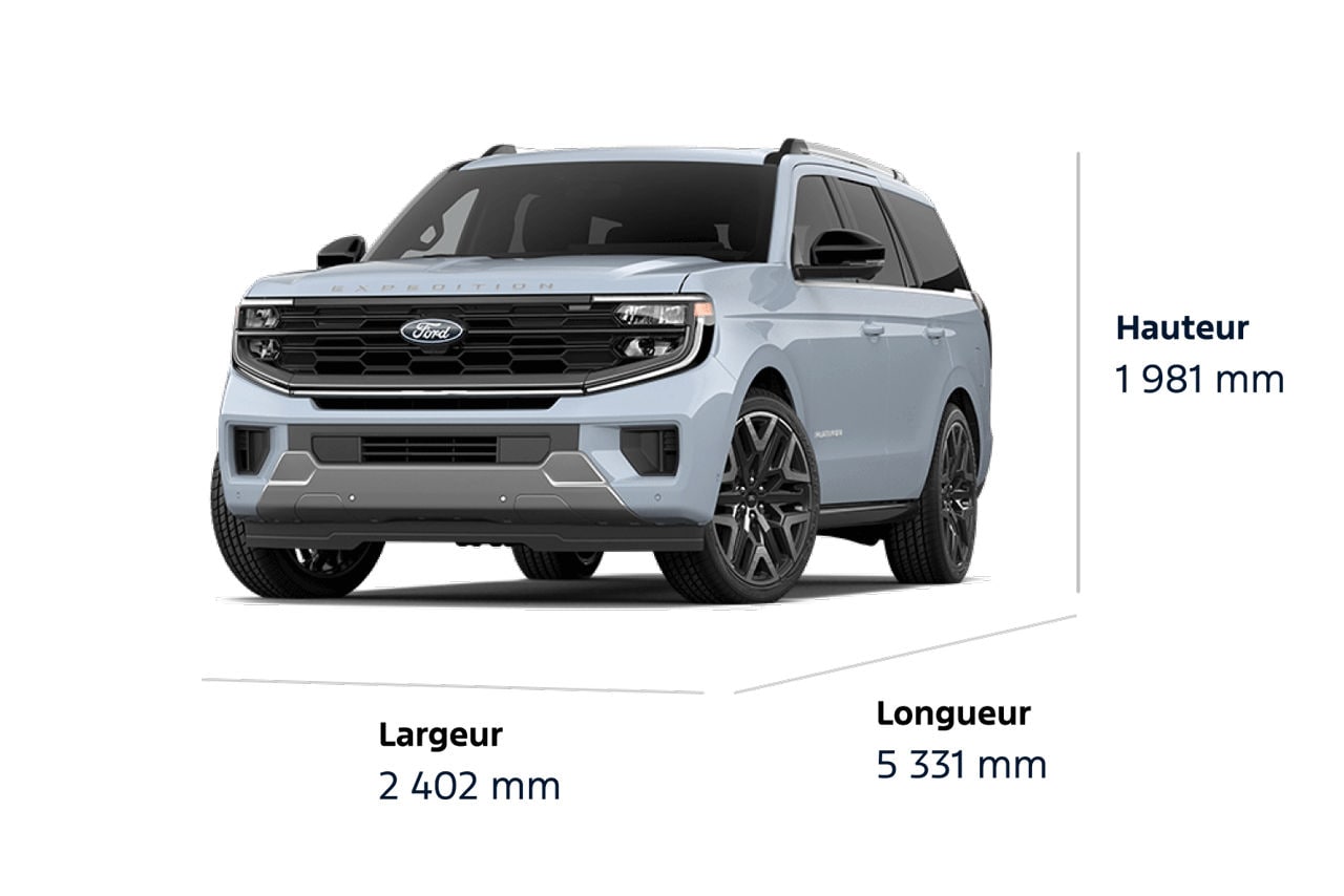 Dimensions du VUS Ford Expedition® Platinum™ 2026