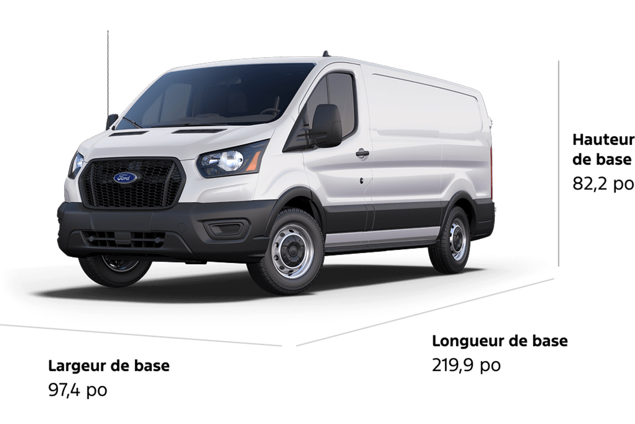 Dimensions de la fourgonnette utilitaire Transit® 2025