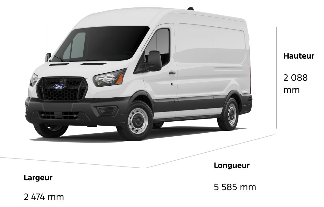 Dimensions de la fourgonnette utilitaire Transit® 2026