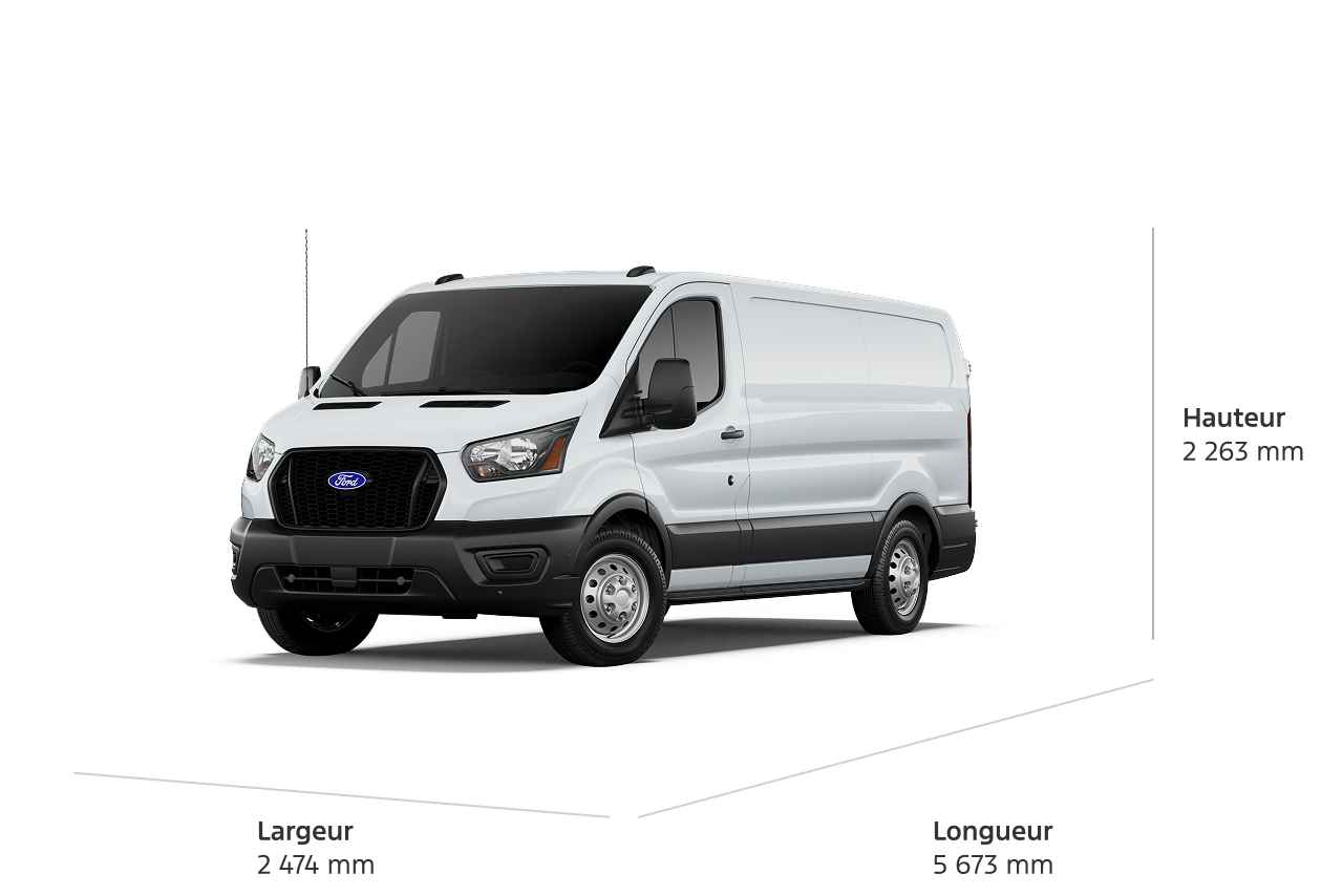 L'extérieur de la fourgonnette utilitaire Ford Transit® 2027