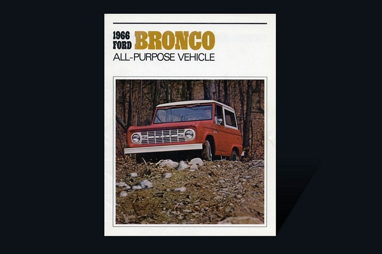 couverture de la brochure du véhicule Ford Bronco 1966
