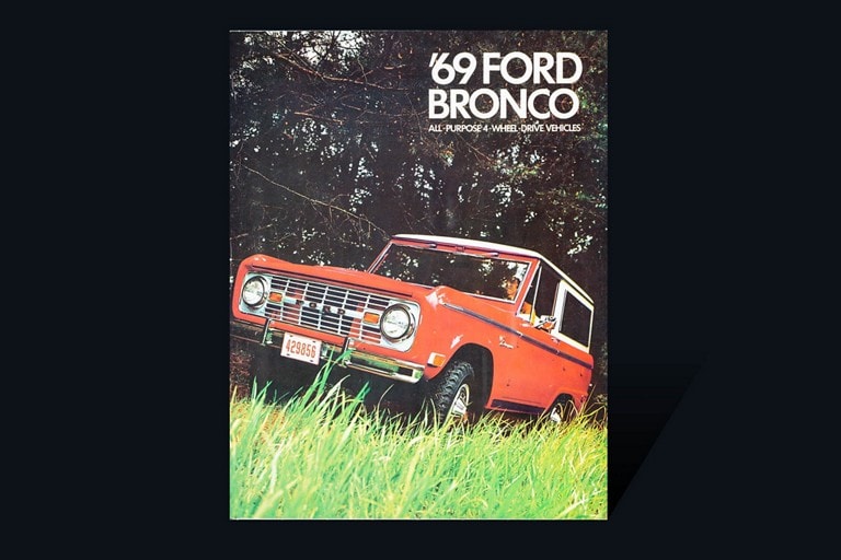 couverture de la brochure du véhicule Ford Bronco 1969