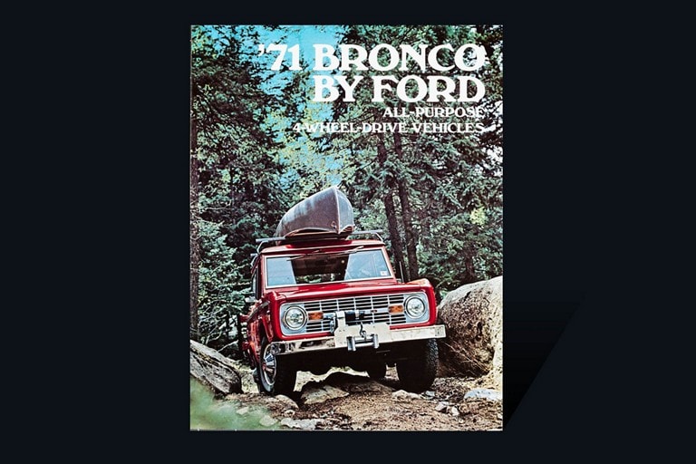 couverture de la brochure du véhicule Ford Bronco 1971