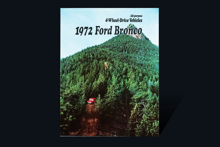 couverture de la brochure du véhicule Ford Bronco 1972