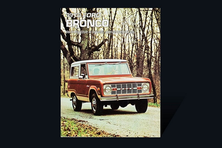 couverture de la brochure du véhicule Ford Bronco 1973