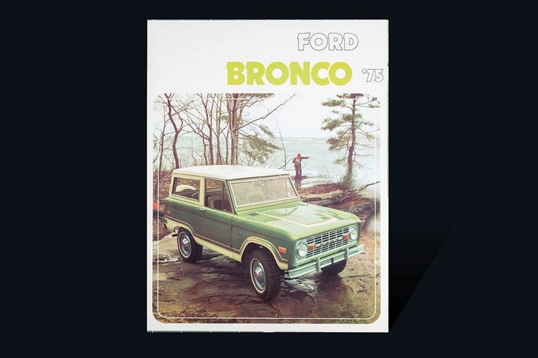 couverture de la brochure du véhicule Ford Bronco 1975