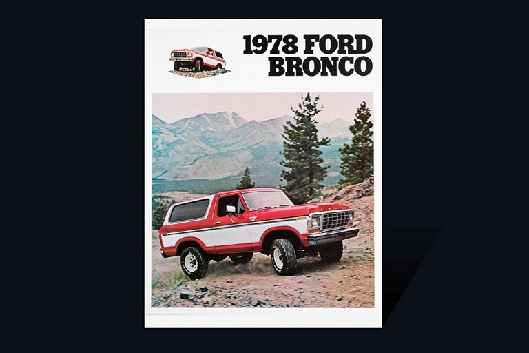 couverture de la brochure du véhicule Ford Bronco 1978
