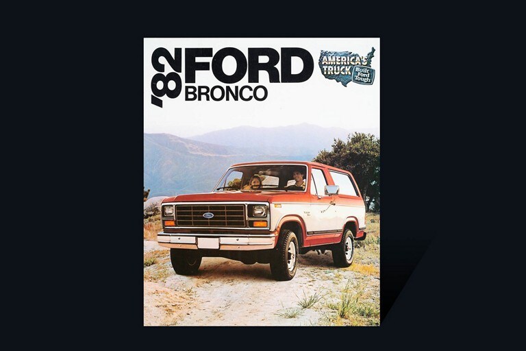 couverture de la brochure du véhicule Ford Bronco 19 82