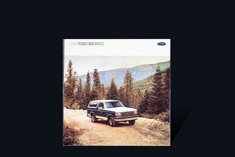 couverture de la brochure du véhicule Ford Bronco 1989