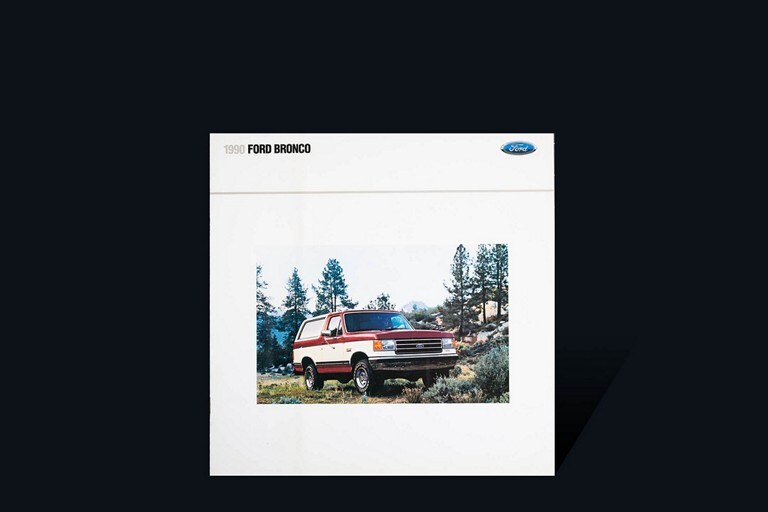: couverture de la brochure du véhicule Ford Bronco 19 90