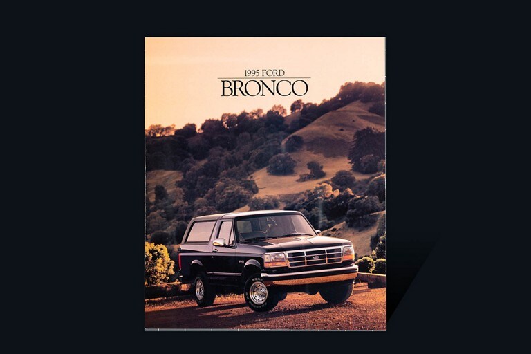 couverture de la brochure du véhicule Ford Bronco 19 95