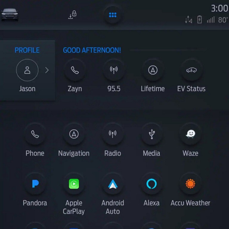 Écran de profil Sync 4