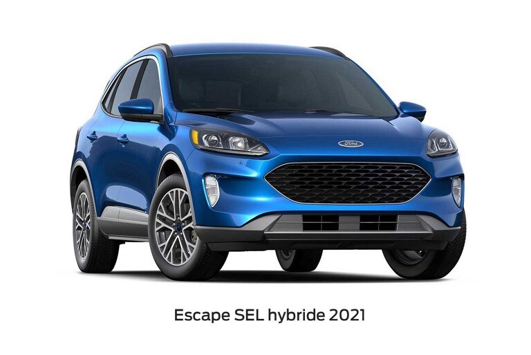 Ford Escape SEL hybride 2021 en bleu