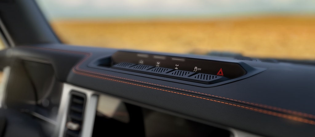 Gros plan des « commutateurs Hero » scellés sur un VUS Ford Bronco® 2025