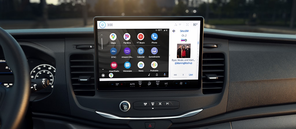 L’affichage de l’ordinateur intérieur d’un véhicule Ford E-Transit™ 2025