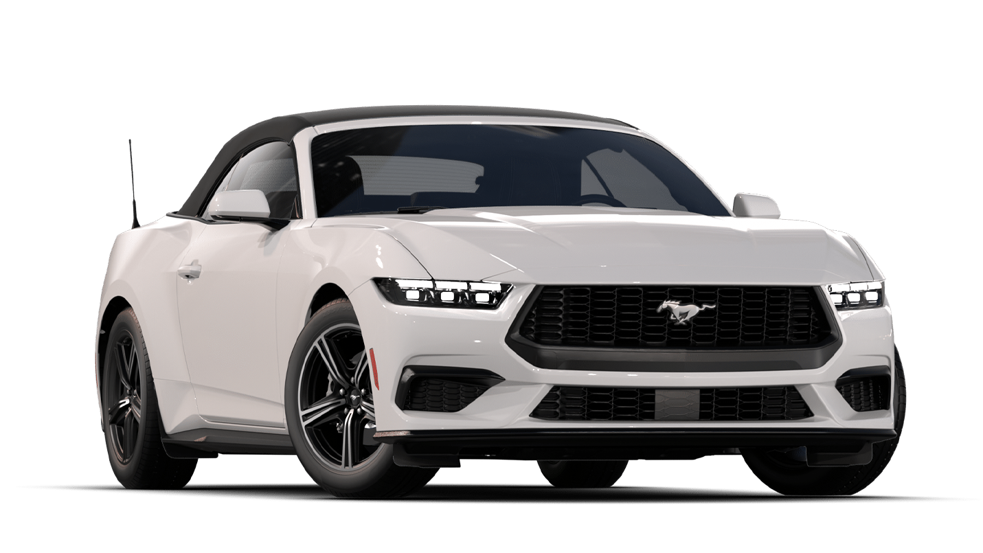Ford Mustang® EcoBoost® décapotable 2025 en blanc Oxford