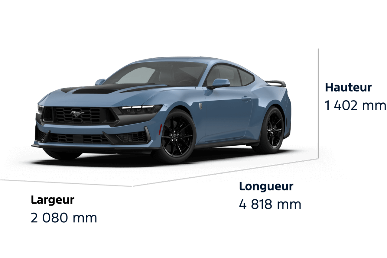 Dimensions de la Ford Mustang Dark Horse® Premium 2026