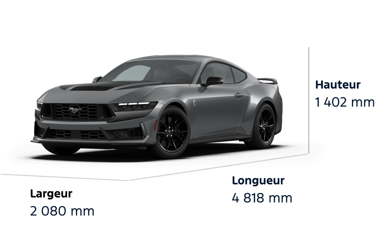 Dimensions de la Ford Mustang Dark Horse® Coupé 2026