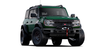 Ford Bronco™ Everglades™ 2023 montré en vert éruption métallisé stationné 