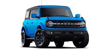 Ford Bronco® Outer Banks™ 2024 montré en bleu vitesse métallisé