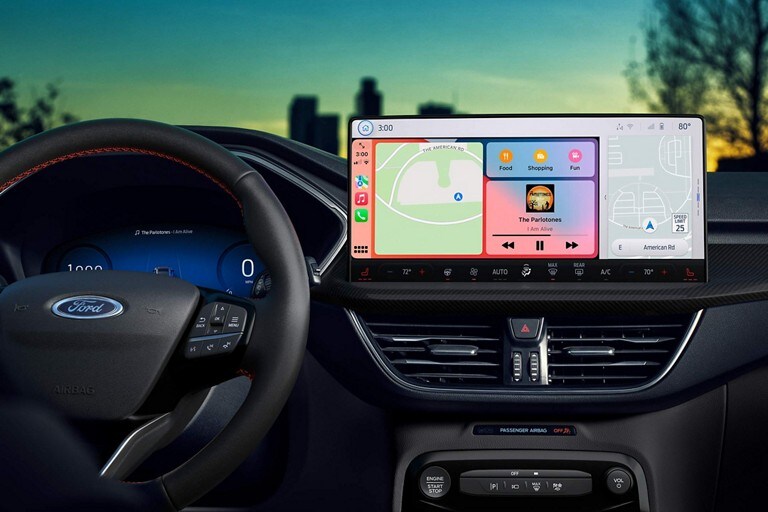 Photo de l’intérieur d’un écran tactile du Ford Escape® 2023 avec système SYNC® 4 en fonctionnement