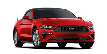 Ford Mustang® EcoBoost® décapotable 2023 en rouge rapide