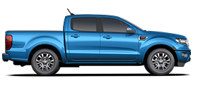 Ford Ranger 2023 Lariat Sport en bleu vitesse