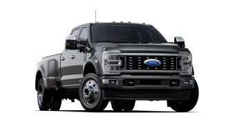 Ford® Super Duty® F-450 Platinum 2023 présenté en gris carbonisé