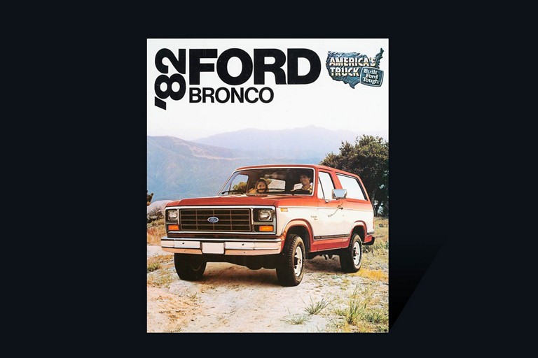 couverture de la brochure du véhicule Ford Bronco 19 82