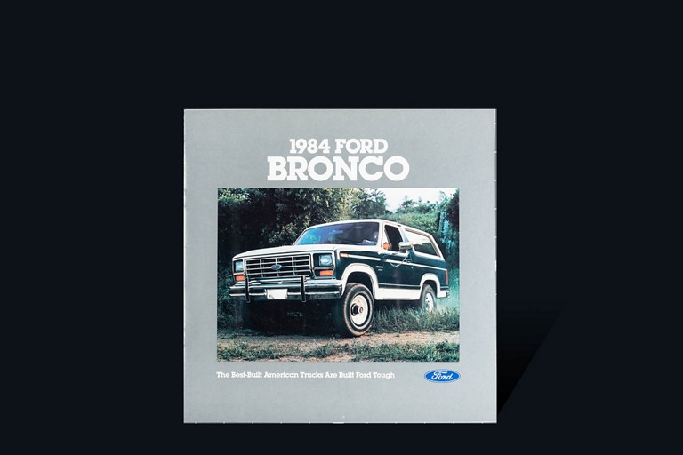 couverture de la brochure du véhicule Ford Bronco 19 84