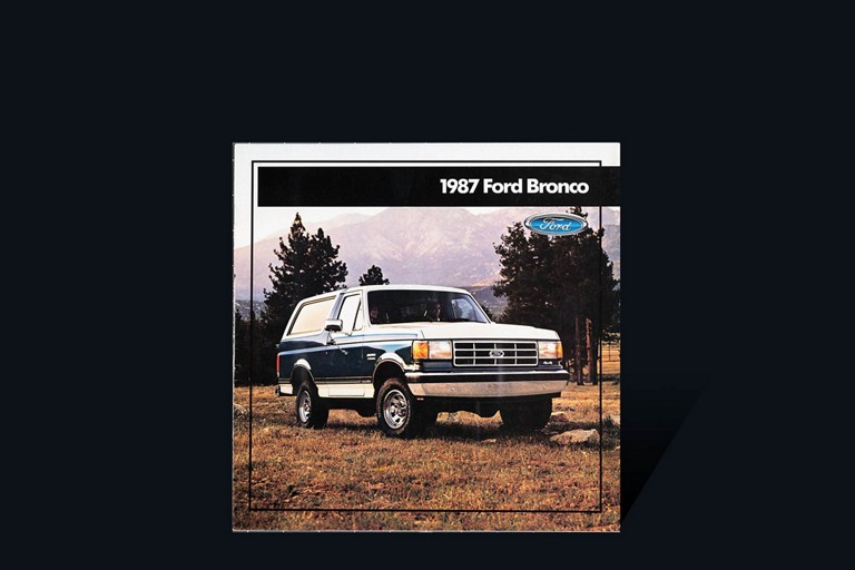 couverture de la brochure du véhicule Ford Bronco 19 87 
