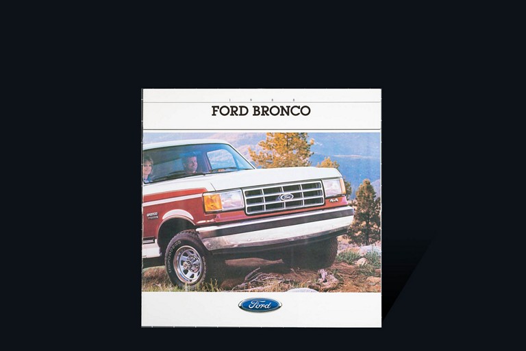 couverture de la brochure du véhicule Ford Bronco 19 88