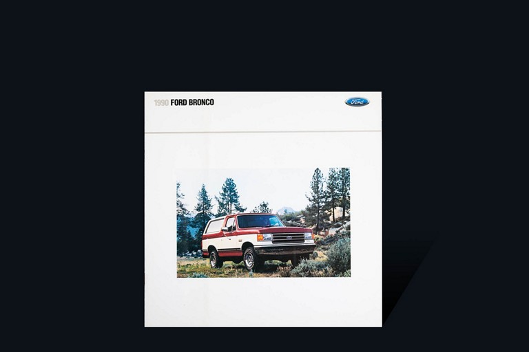 : couverture de la brochure du véhicule Ford Bronco 19 90