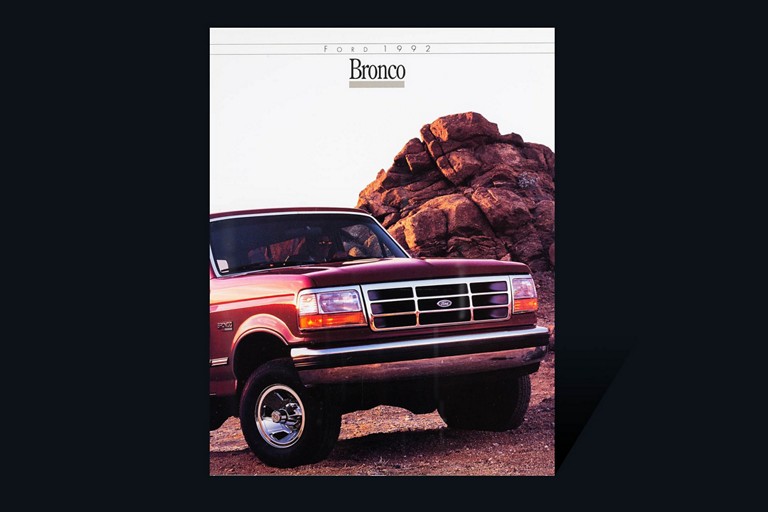couverture de la brochure du véhicule Ford Bronco 19 92