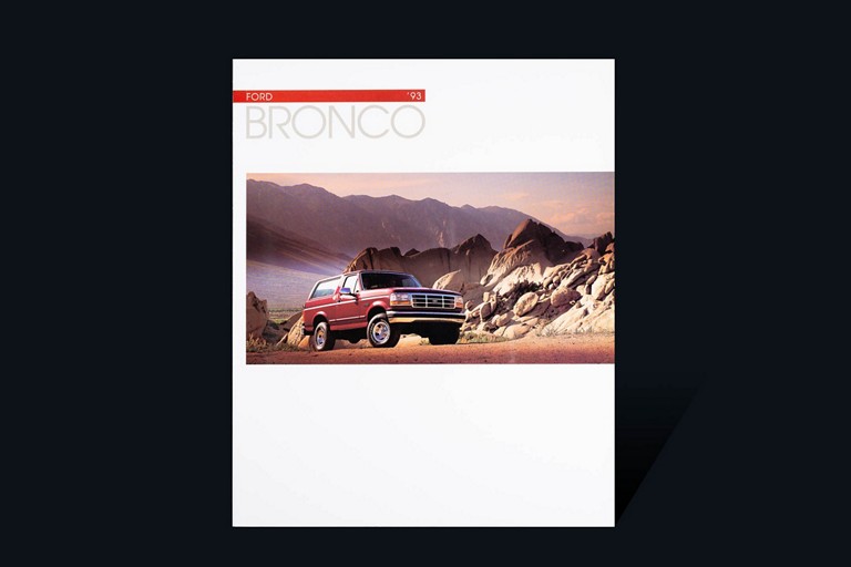 couverture de la brochure du véhicule Ford Bronco 19 93