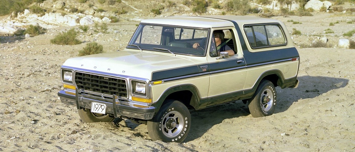 Ford Bronco 1979 en Sable clair avec option combinée deux tons 